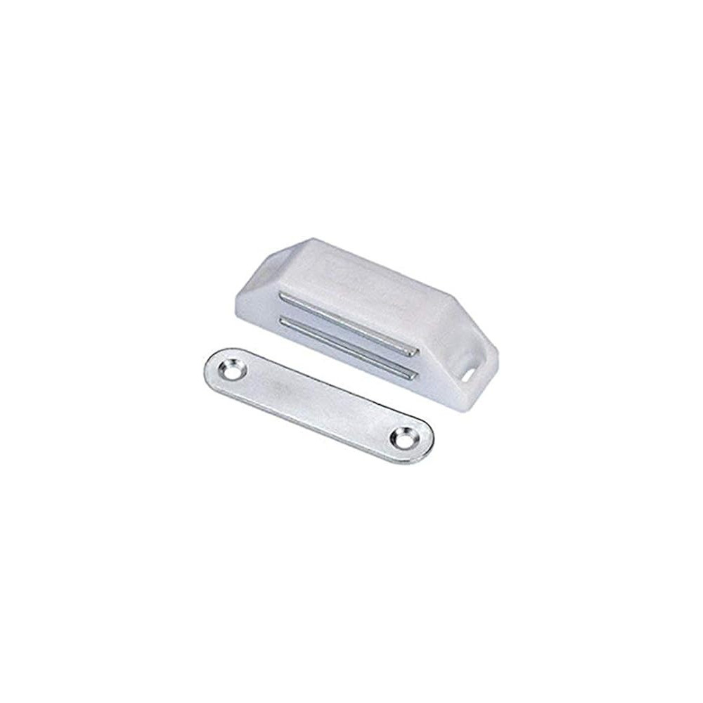 Njm Pvc White Magnetic Catcher, 10 Pieces With Screws