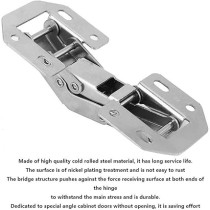 Abbasali Magnum Hinges Free Punch Hinge, Wear-Resistant Convenient Cabinet Hinge Durable Stable For General Purpose For Professional Use For Doors For Cabinet