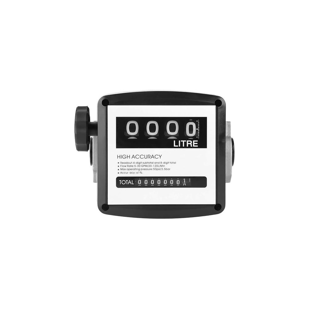 Abbasali Mechanical Meter, Flow Meter, 1 Inch 4 Digital 1% Pump Flow Meter