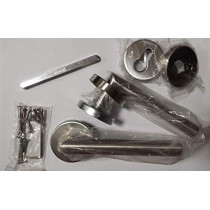 Abbas Ali Satin Stainless Steel Lever Door Handle Set, Model 971.002.86