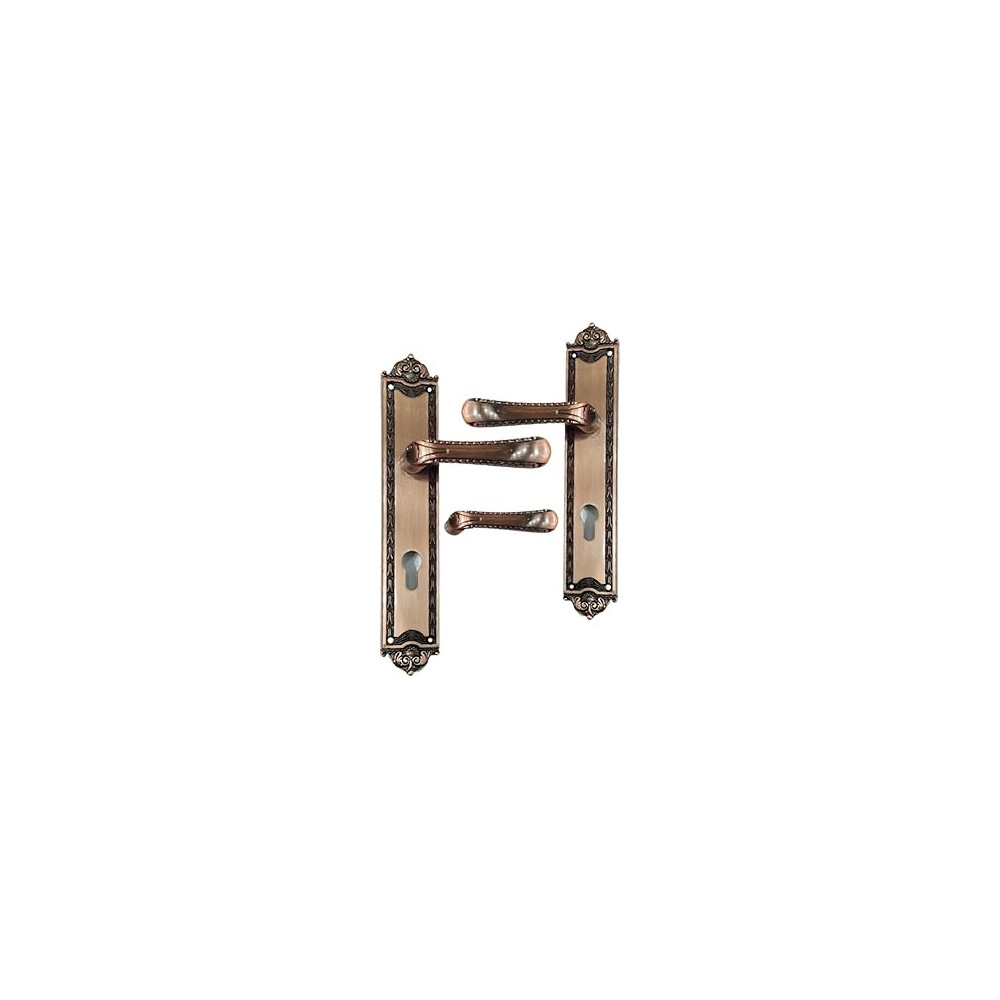 Abbas Ali Wooden Door Handle and Lock Set for Entrance and Interior Doors, Model M06 F106