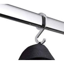 Abbas Ali 95 cm Wardrobe Bar Clothes Rod Closet and Cupboard Organizer Chromed Steel with Fittings, Pack of 3