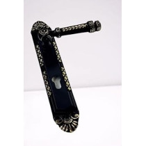 Abbas Ali Wooden Door Handle and Lock for Entrance and Interior Doors, Model Manolya