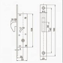 Abbas Ali Premium Sliding Door Hook Lock with 3 Cross Shaped Star Key, Dead Bolt Locks for Aluminum Framed Glass Doors