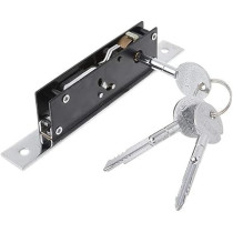 Abbas Ali Premium Sliding Door Hook Lock with 3 Cross Shaped Star Key, Dead Bolt Locks for Aluminum Framed Glass Doors