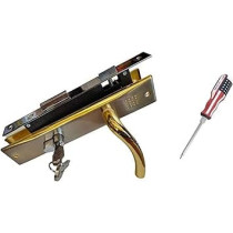 Abbas Ali Door Lock Complete Set with Handle and Lock SNGP Plus Free Screwdriver