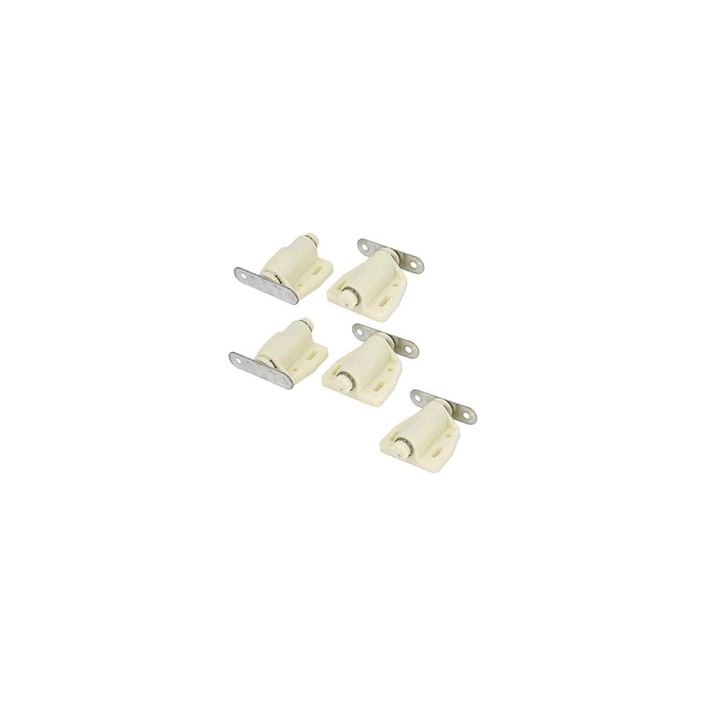 Abbas Ali Magnetic Door Catcher, for Cabinet and Closet, with Stainless Steel Screws, Pack of 5, Single, White