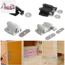 Abbas Ali Magnetic Door Catcher, for Cabinet and Closet, with Stainless Steel Screws, Pack of 5, Single, White
