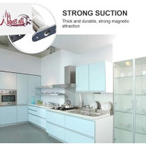 Abbas Ali Magnetic Door Catcher, for Cabinet and Closet, with Stainless Steel Screws, Pack of 5, Single, White