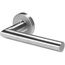Nologo Door Handle Set, with Adjustable Latch Security, for Interior Home, Silver, Stainless Steel