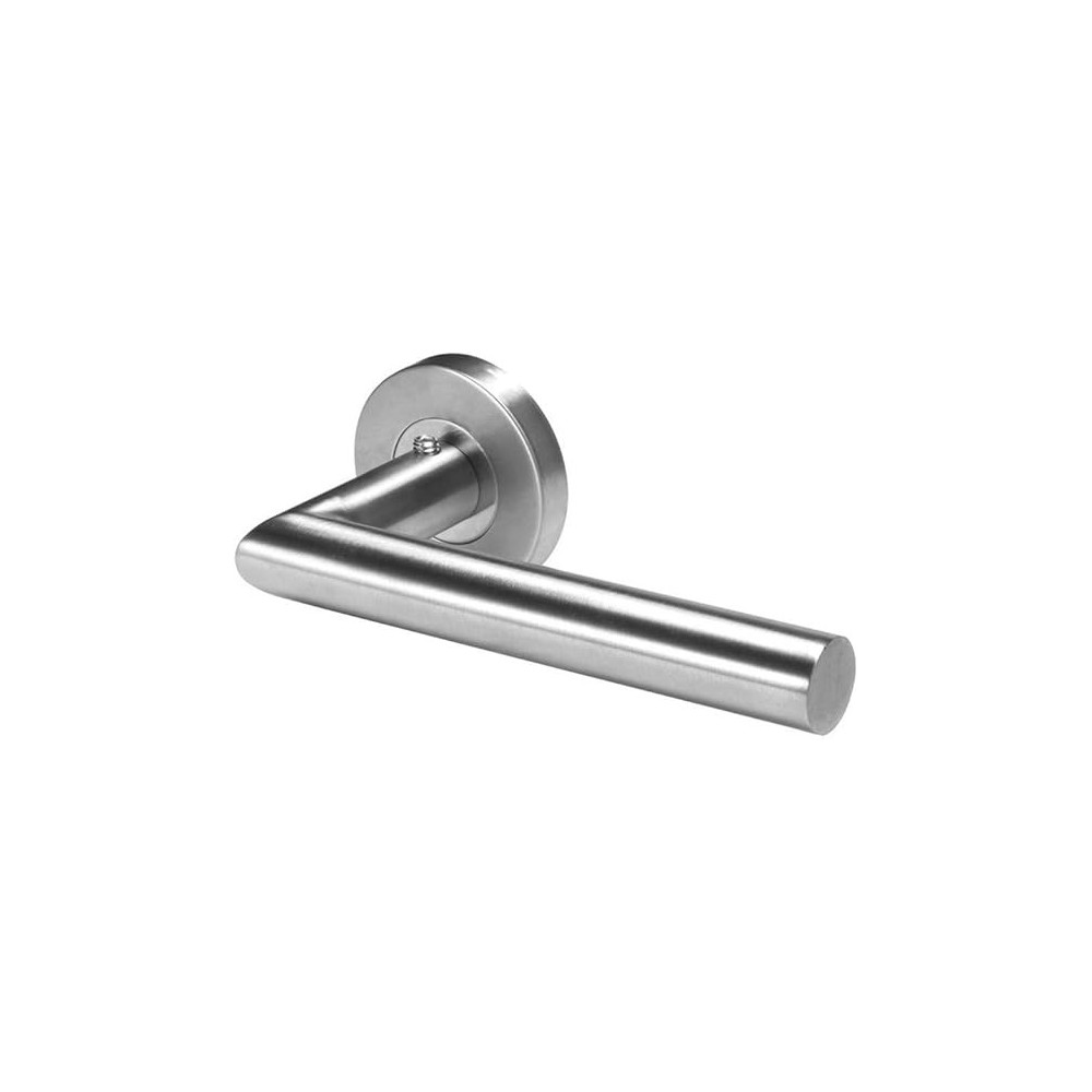 Nologo Door Handle Set, with Adjustable Latch Security, for Interior Home, Silver, Stainless Steel