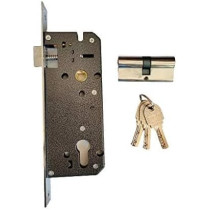 Generic Door Handle Full Set, with Cylinder and Lock Body
