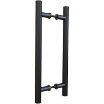 Abbas Ali Pull Handle, for Glass and Wooden Sliding Doors, H Type, Round, 1000mm, Black