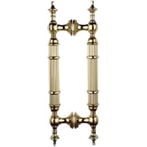 Abbas Ali Wooden and Glass Door Handles, Set of 2 Pieces, All Sizes Available, 800mm, Chrome