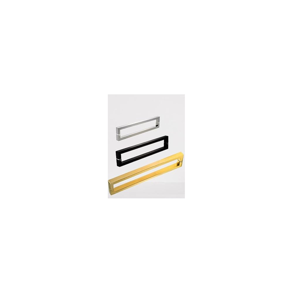 Abbas Ali Pull Handle, For Glass Door And Wooden Sliding Door, Easy to Install, C Type, Square 40x20, 600mm, Black