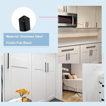 Abbas Ali Pull Handle, For Glass Door And Wooden Sliding Door, Easy to Install, C Type, Square 40x20, 600mm, Black