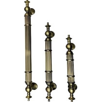 Abbas Ali Modern And Stylish Wooden And Glass Door Handles, Sets Of 2 Pieces, Model: FLINTA, 400mm