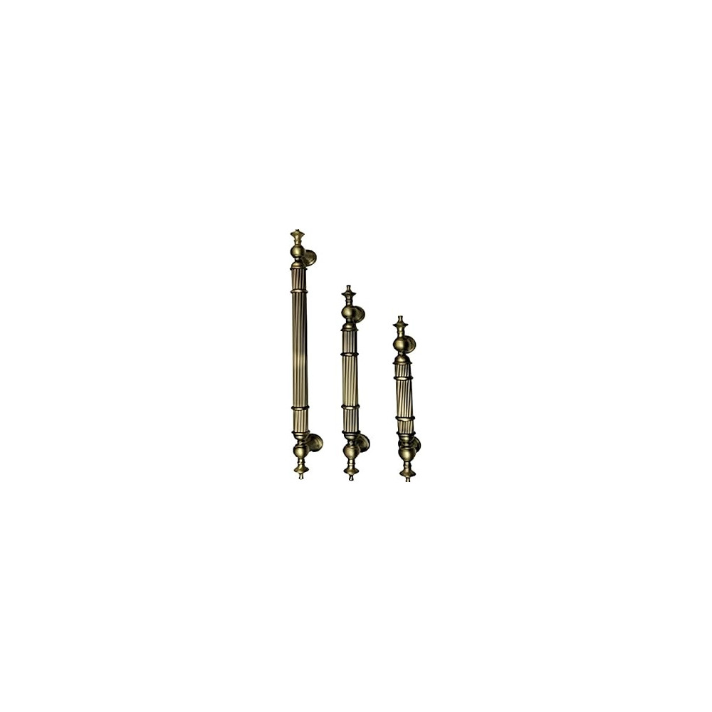 Abbas Ali Modern And Stylish Wooden And Glass Door Handles, Sets Of 2 Pieces, Model: FLINTA, 400mm