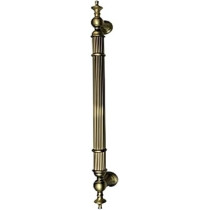 Abbas Ali Modern And Stylish Wooden And Glass Door Handles, Sets Of 2 Pieces, Model: FLINTA, 400mm