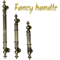 Abbas Ali Modern And Stylish Wooden And Glass Door Handles, Sets Of 2 Pieces, Model: FLINTA, 400mm