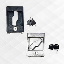 Abbas Ali Door Lock, 2 Door Cupboard Closet, Metal Key Lock Entry Locker Hardware, Black