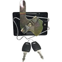 Abbas Ali Door Lock, 2 Door Cupboard Closet, Metal Key Lock Entry Locker Hardware, Black