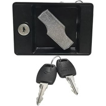 Abbas Ali Door Lock, 2 Door Cupboard Closet, Metal Key Lock Entry Locker Hardware, Black