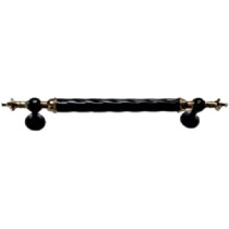 Abbas Ali Modern And Stylish Wooden And Glass Door Handles, Sets Of 2 Pieces, Model: GULLE, 300mm, Black