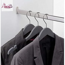 Abbas Ali 95 Cm Wardrobe Bar, Clothes Rod, Closet and Cupboard Organizer, Chromed Steel with Fittings, Easy Installation, Rail Coat Rack Wall or Clothes Rail, Pack of 9