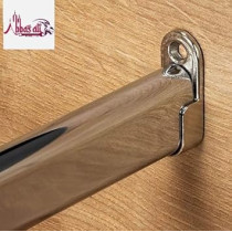 Abbas Ali 95 Cm Wardrobe Bar, Clothes Rod, Closet and Cupboard Organizer, Chromed Steel with Fittings, Easy Installation, Rail Coat Rack Wall or Clothes Rail, Pack of 9