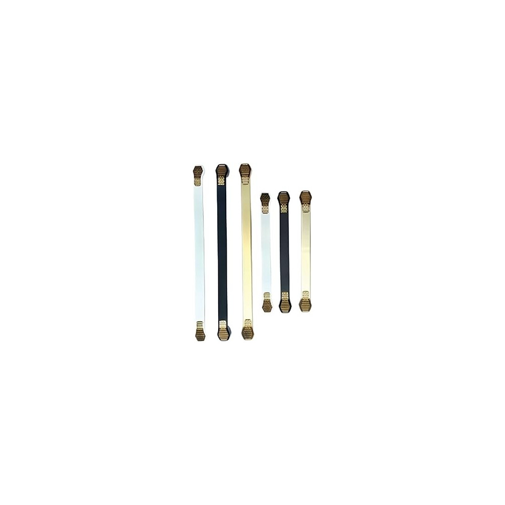 Abbas Ali Modern And Stylish Wooden And Glass Door Handles, Sets Of 2 Pieces, Model: P HANDLE DDE11, 300mm, White