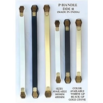 Abbas Ali Modern And Stylish Wooden And Glass Door Handles, Sets Of 2 Pieces, Model: P HANDLE DDE11, 300mm, White