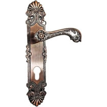 Abbas Ali Wooden Door Handle And Door Lock, For Entrance And Interior Doors, Model M18 957, Rose Gold