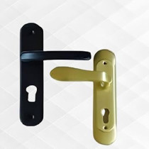 Abbas Ali Wooden Door Handle And Door Lock, For Entrance And Interior Doors, Small Model E231 B21, Gold