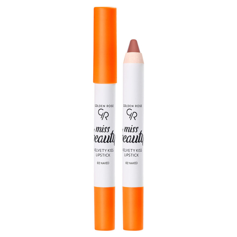 Golden Rose Miss Beauty Velvety Kiss Lipstick No 02 Naked