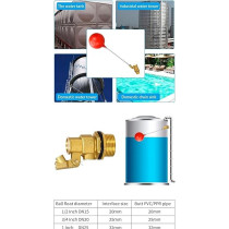 Abbasali Water Tank Float Valve Brass Float Valve For Pond Toilet Cistern Aquariums (1 Inch)