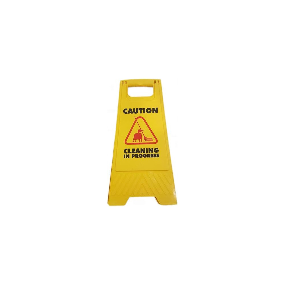 Foldable Sign Board For Cleaning Warning Plastic (Yellow)