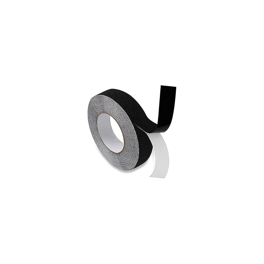 Abbasali 1Inch X 5 Mtr Grip Tape, Heavy Duty Anti Slip Tape For Stairs, Outdoor/Indoor Waterproof Non Skid Stair Roll Treads Adhesive Traction Tread Staircases Grips Tape Black