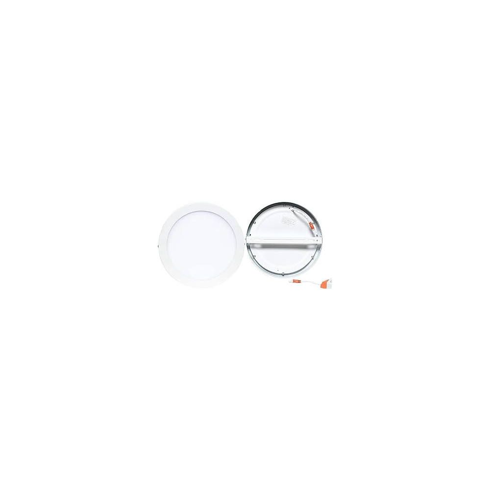 Abbasali Round Surface Led Ceiling 8In Panel Light - White (18W) Pieces (6)