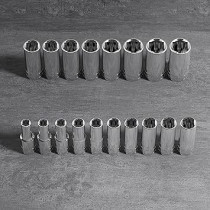 Abbasali Deep Chrome Socket 1/2'' 6Pt (17Mm)