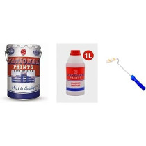 Abbasali National Paint Thinner 1 Liter, 1 Liter 800 National Paint White Colour With 4 Inch Paint Roller