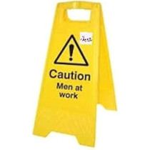 Abbasali Foldable Sign Board " Caution Man At Work"
