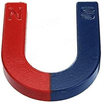 Abbasali U Shaped Horseshoe Magnet Red Blue Painted Pole For Physics Experiment And Lab & Scientific Supplies Science Education (3 Inch)