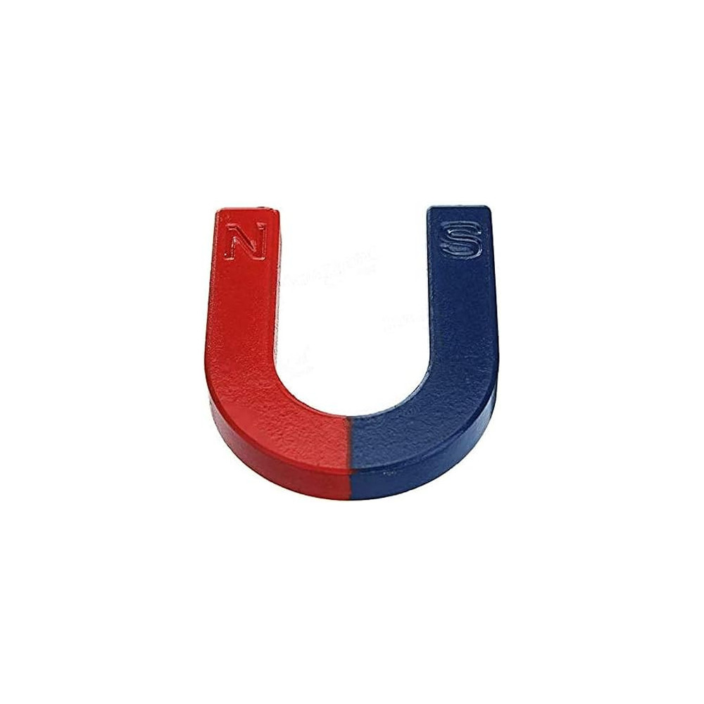 Abbasali U Shaped Horseshoe Magnet Red Blue Painted Pole For Physics Experiment And Lab & Scientific Supplies Science Education (3 Inch)