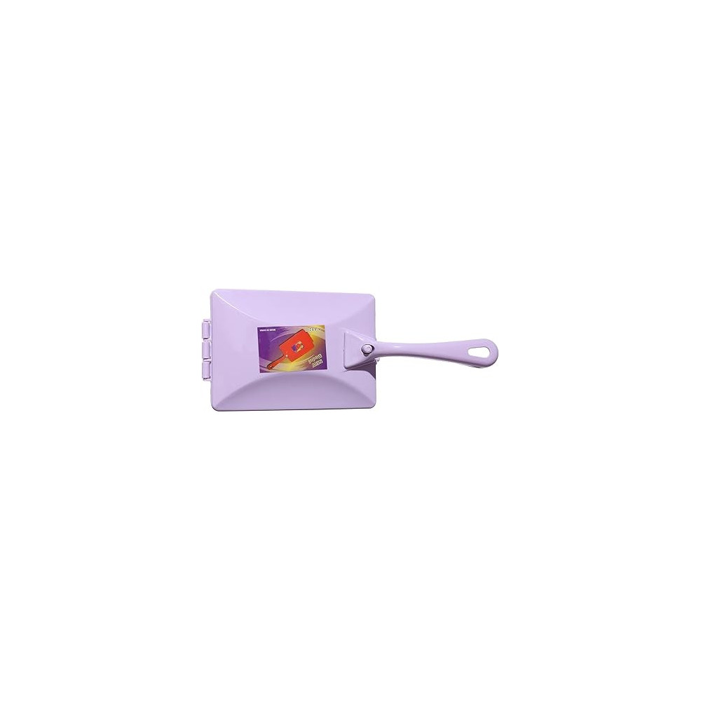 Abbasali Handheld Double Roller Style Brush Carpet Cleaning Brush Sweeper Crumb Remove Hair Brushes, Random Color Delivery