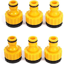 Abbasali 6 Pcs 1/2 & 3/4 Inch Faucet Adapter Washing Machine Hose Fittings Quick Connector Adapter Garden Tap Watering Hose Pipe Fitting Adapter