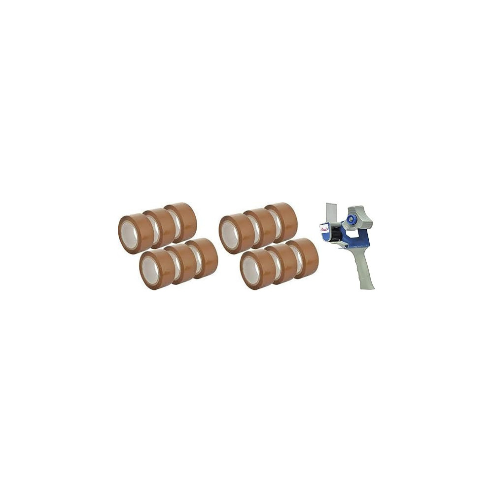 Abbasali Tape Gun & Strong Packing Tape X 6Pcs - Brown