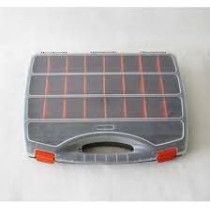 Abbasali Adjustable Compartment Storage Box, Grey - 50Mm X 320Mm X 260Mm