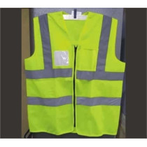 Abbasali Safety Vest Reflective Fabric Vest With Reflective Stripes Zip Closure-170Gsm Style No.Vnj