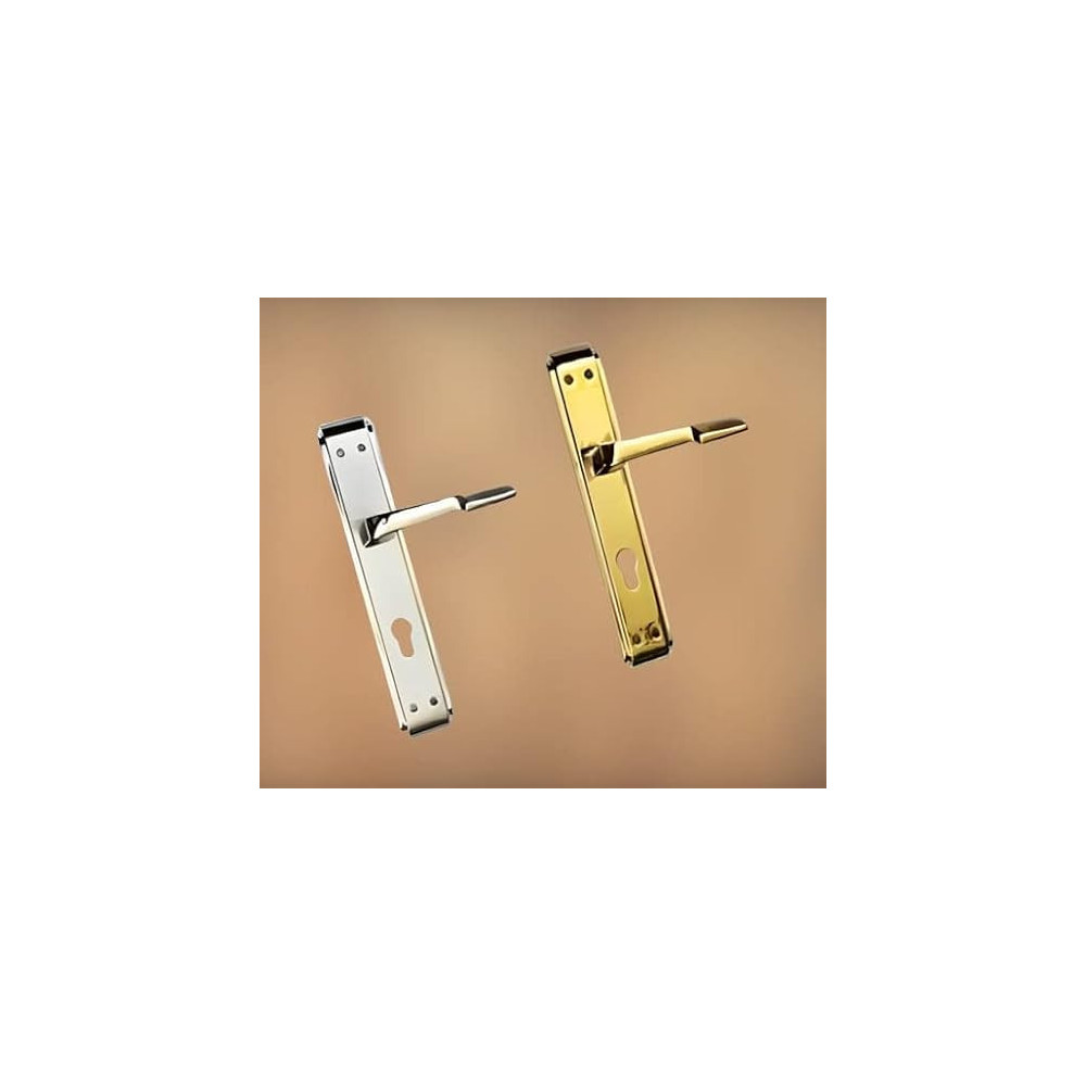 Abbasali Wooden Door Handle For Entrance And Interior Doors- Polaris Plate Modle (Silver)